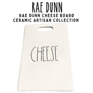 RAE DUNN Artisan Ceramic Cheese Board Serving Party Platter Contemporary Style